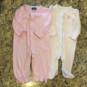 Cute pink baby girl pajamas